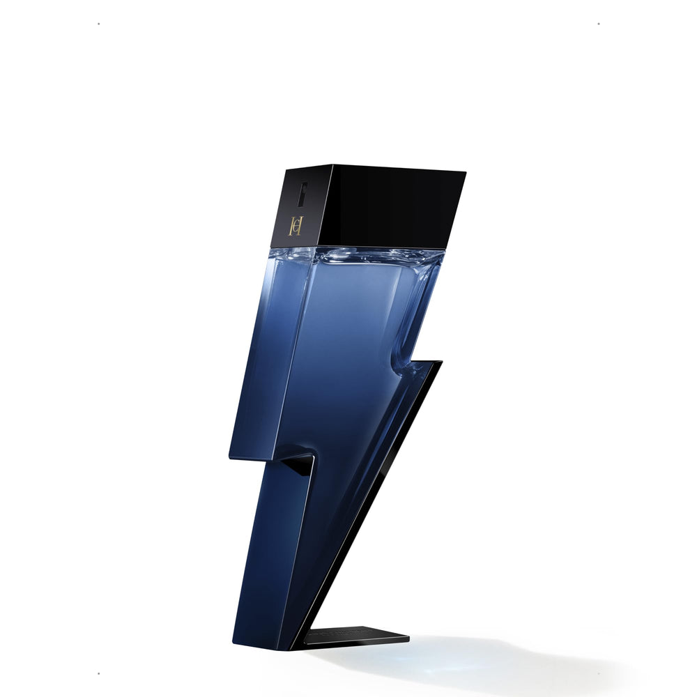 Carolina Herrera bottle front view showing bold cobalt design and instant style