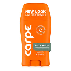 Carpe front packaging showing eucalyptus scent and 100hr protection benefit