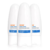 Carpe front packaging showing three exfoliator tubes and clear benefit