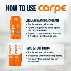 Carpe underarm antiperspirant stick close-up highlighting gentle formulation