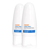Carpe front packaging showing two-exfoliator pack and benefits