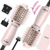 Casavok front view of travel hot air brush showing compact design and portability benefit
