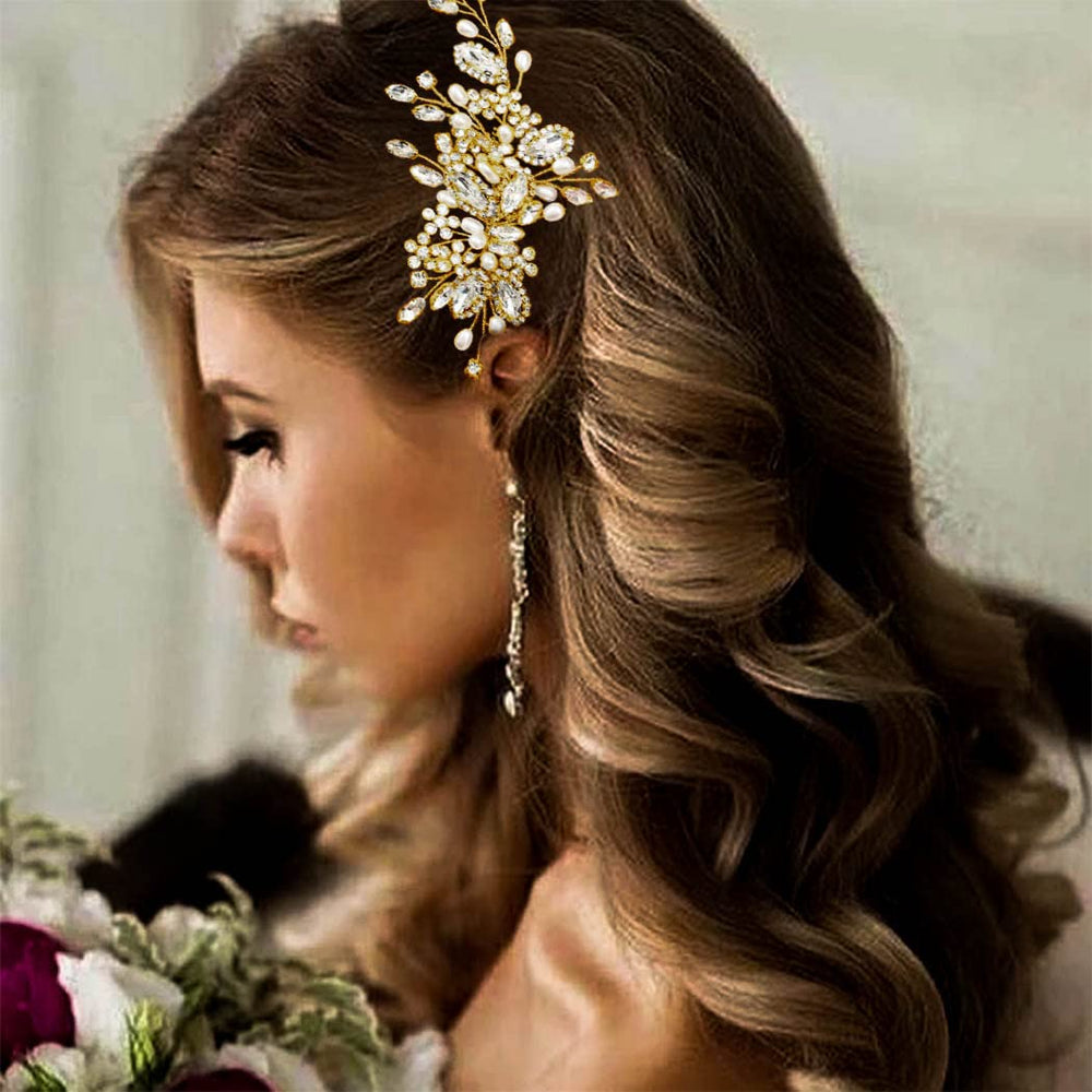 CASDRE front view gold comb showing overall design and elegant finish