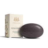 Caswell-Massey sandalwood front packaging showing classic wrapped bar and brand