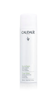 Caudalie grape water front bottle showing branding and large 300 mL size benefit