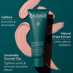 75 mL Caudalie jar next to ruler to show size and travel-friendly treatment convenience