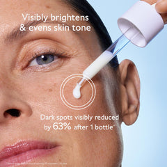 Caudalie serum texture closeup demonstrating lightweight finish and fast absorption