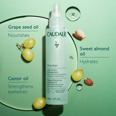 Caudalie Vinoclean oil texture drop demonstrating lightweight, non-greasy feel