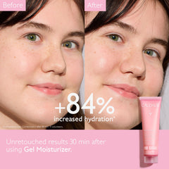 Caudalie gel texture close-up showing lightweight absorption benefit
