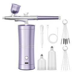 CBVCBV purple airbrush kit front package showing contents and portability benefit
