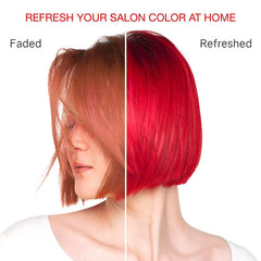 Celeb Luxury red application on hair illustrating easy even coverage and color deposit