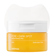 celimax front packaging showing product benefits and brightening pad convenience