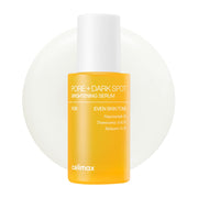 celimax front pump serum bottle showing product packaging and benefit of targeted pore care