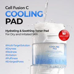Cell Fusion C pad dripping essence, highlights hydrating glacier water infusion benefit