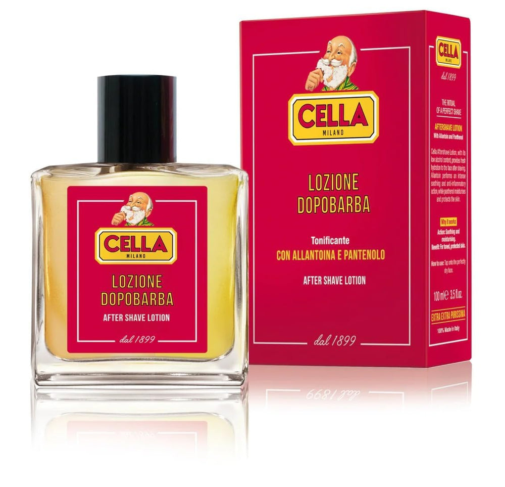 Cella Milano bottle front view showing elegant packaging and easy application benefit