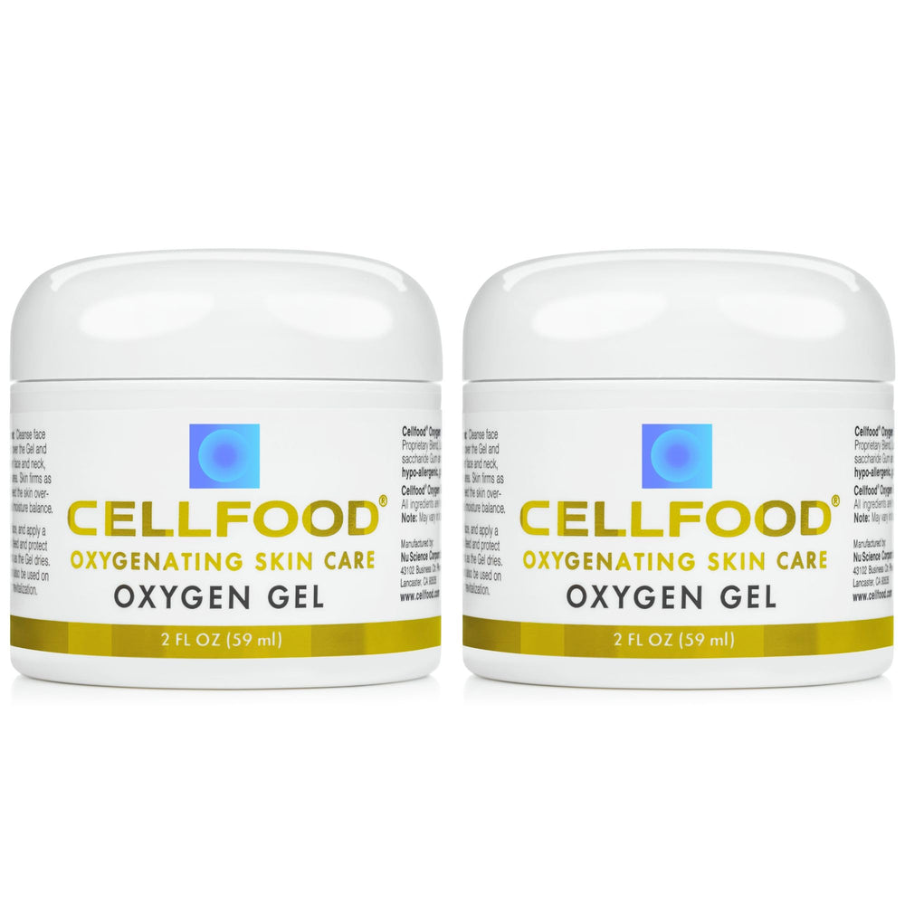 Cellfood oxygen gel front packaging showing tube and label, benefits visible