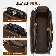 Celvetch back zip pocket fully open with elastic straps and mesh, secure storage benefit