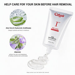 Celyxir application on upper lip demonstrating precise removal and comfortable results