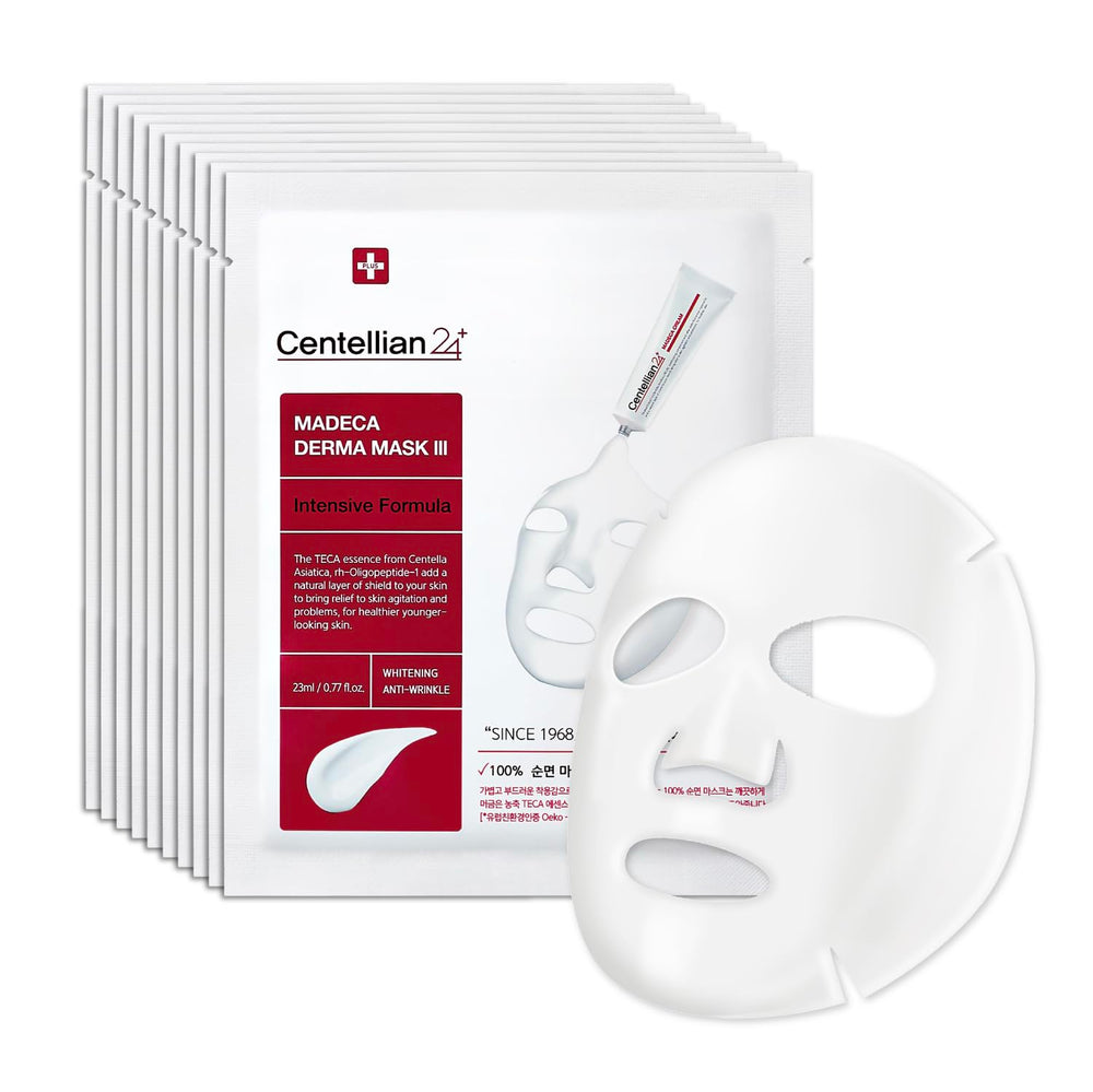 CENTELLIAN 24 front packaging showing 10-piece mask set and benefits