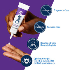 CeraVe cream on fingertip demonstrating lightweight application benefit