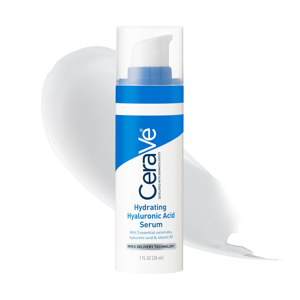 CeraVe front bottle showing label and 1oz size, clear hydration benefits