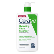 CeraVe front packaging showing 19oz bottle and clear product identity benefits