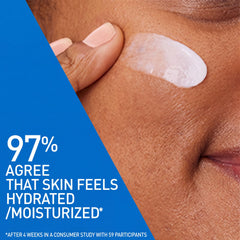 Serum being dispensed from pump, CeraVe controlled amount for easy use