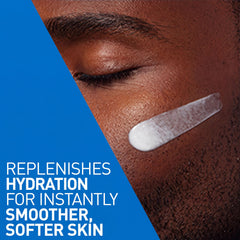 Close-up of gel-cream texture, CeraVe hyaluronic serum absorbs quickly