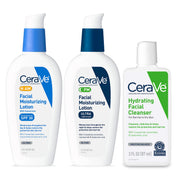 CeraVe travel skin care set front packaging showing all three bottles and benefits