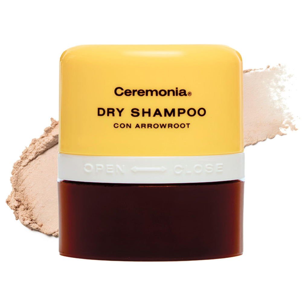 Ceremonia pouf front packaging showing compact travel size and clean design