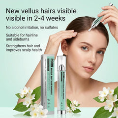 Ceskidro Reedle Shot applied to scalp at parting for targeted root support