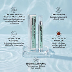 Ceskidro Reedle Shot serum texture on fingertip demonstrating lightweight absorbency