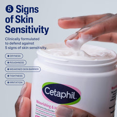 Cetaphil cream texture swirl highlighting rich, oil-infused feel