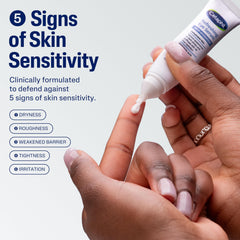Cetaphil eye serum creamy-gel texture close-up illustrating lightweight hydration