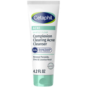 Cetaphil front packaging showing 4.2oz bottle and clear branding benefit gentle acne care