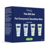 Cetaphil front packaging gift set showing all travel tubes and travel convenience