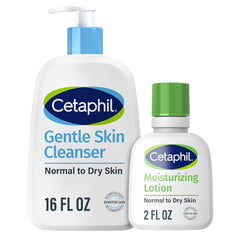 Cetaphil gentle cleanser front packaging showing label and size benefit: trusted mild cleansing