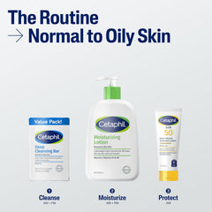 Cetaphil packaging back label displaying ingredients and usage guidance