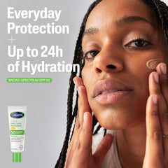Cetaphil creamy texture swirl close-up showing lightweight spreadability