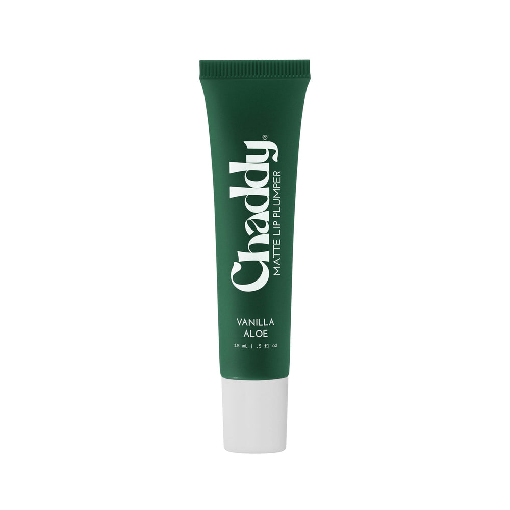 Chaddy matte lip plumper front packaging showing clear tube and cap - quick visible volume