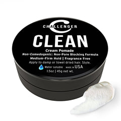 Challenger front jar view showing clean branding and travel size benefit