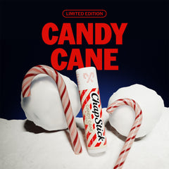 ChapStick candy cane open tube close-up showing smooth balm texture for quick application