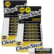 ChapStick Classic front packaging showing 24-count pack and protective benefit