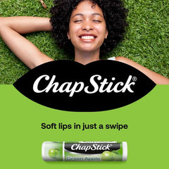 ChapStick green apple balm texture close-up showing smooth glide and moisturizing benefit