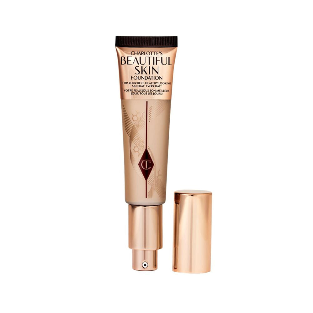 Charlotte Tilbury front bottle showing elegant packaging and instant glow benefit