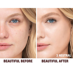 Charlotte Tilbury pump top dispenses foundation evenly for precise application