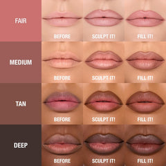 Charlotte Tilbury swatches on hand demonstrating color match and effortless blending benefit