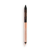 Charlotte Tilbury dual-ended pencil front view showing both matte and metallic ends and easy application