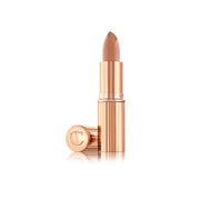 Charlotte Tilbury lipstick front packaging showing elegant tube and branding, premium presentation