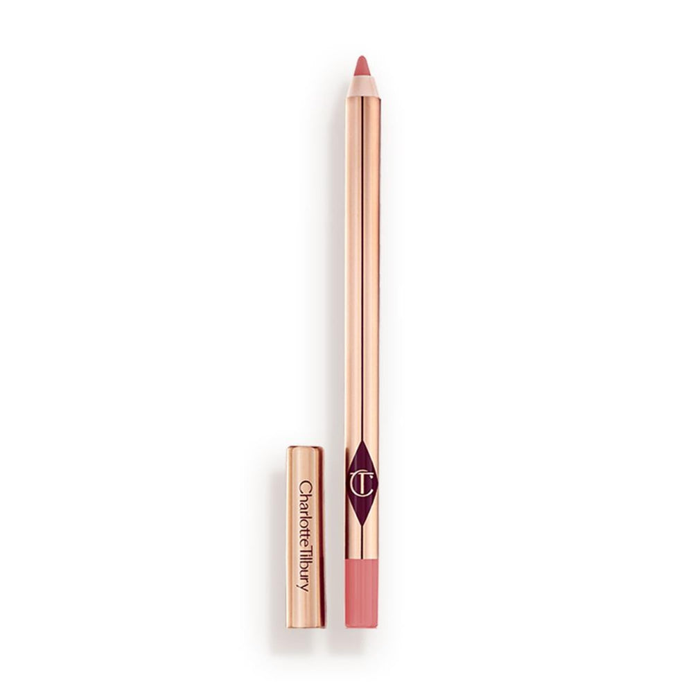 Charlotte Tilbury lip cheat front packaging showing pencil and cap, highlighting premium design